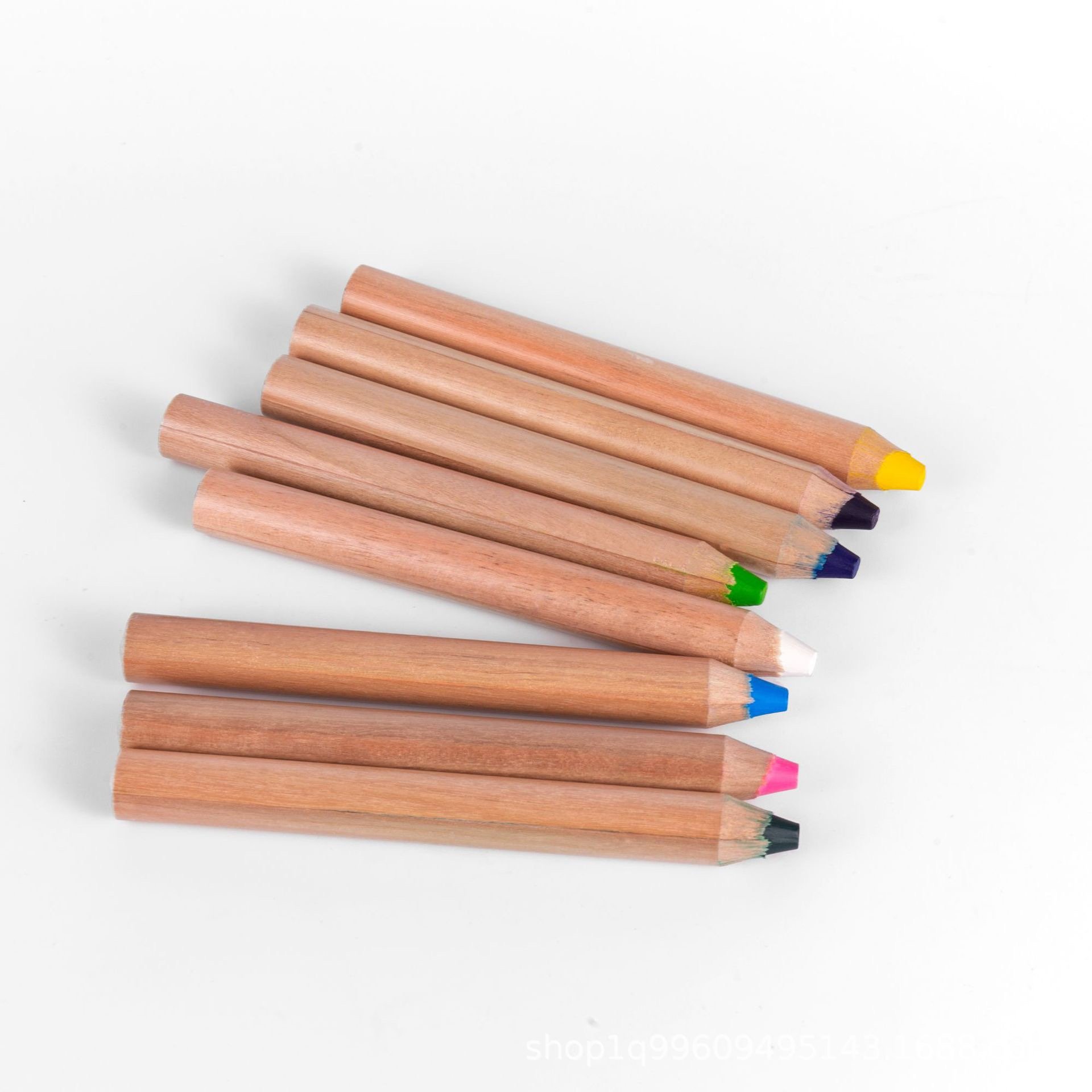High Quality Large Size 3 In 1 Watercolor pencils Woody Wax Crayons Jumbo Wood Crayons/thick pencils Set For Kids
