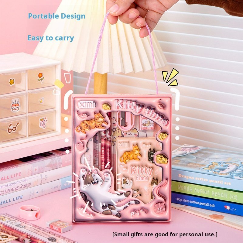 Children's gifts Student stationery set pencil case Kindergarten gift Animal school supplies pen case