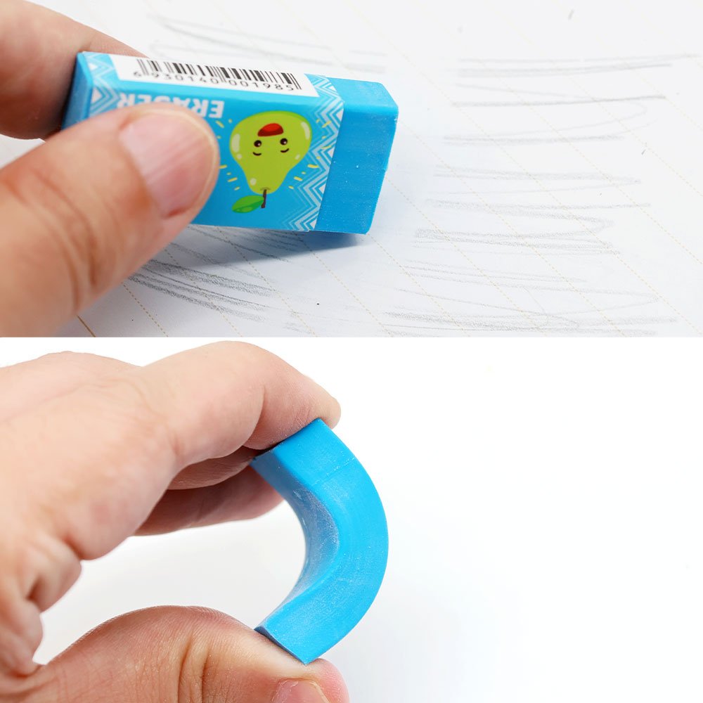Factory Wholesale Promotion for Children's Classic Rectangular Eraser Fruit Colors Special Stationery Students Bag Pencil Shape