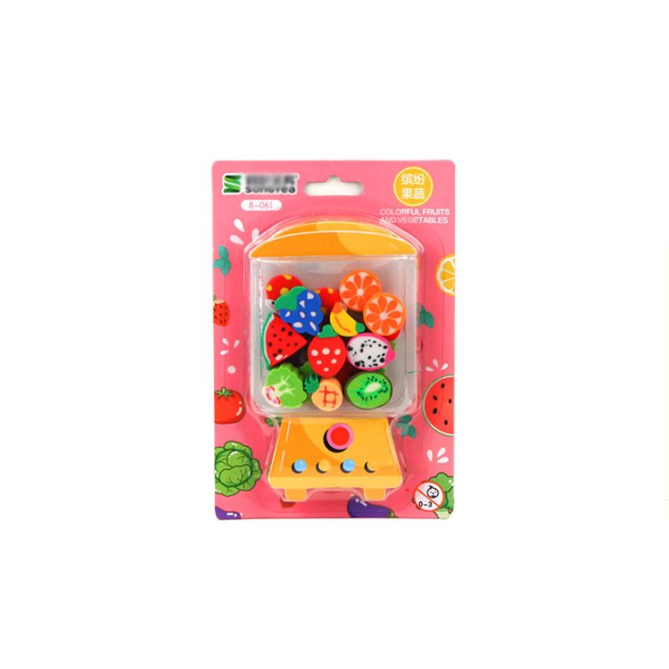 Wholesale Soft Cute Creative Kids Fruits Jelly Pencil Fruits Rubber Eraser