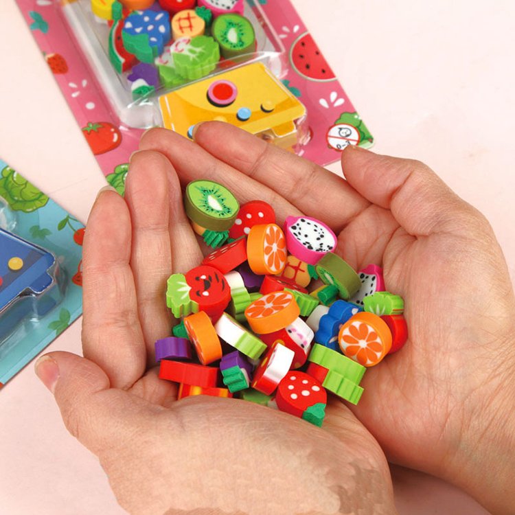Wholesale Soft Cute Creative Kids Fruits Jelly Pencil Fruits Rubber Eraser