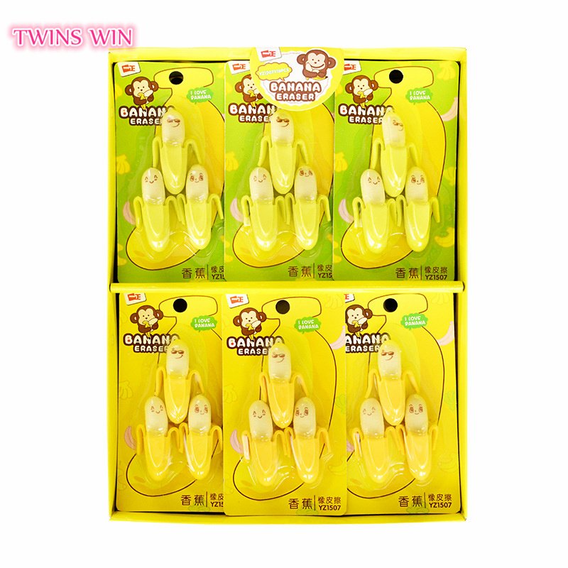 Kids Fancy Stationery Student Pencil Eraser Cute Cartoon Creative Fruit Banana Eraser 716