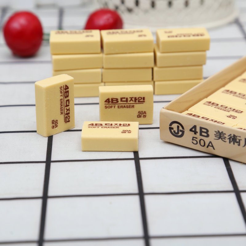 JPS OEM Promotional Fancy Soft Eraser Rubber School Office Wide Use Pencil Eraser Rectangle Beige Eraser