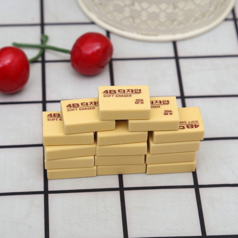 JPS OEM Promotional Fancy Soft Eraser Rubber School Office Wide Use Pencil Eraser Rectangle Beige Eraser