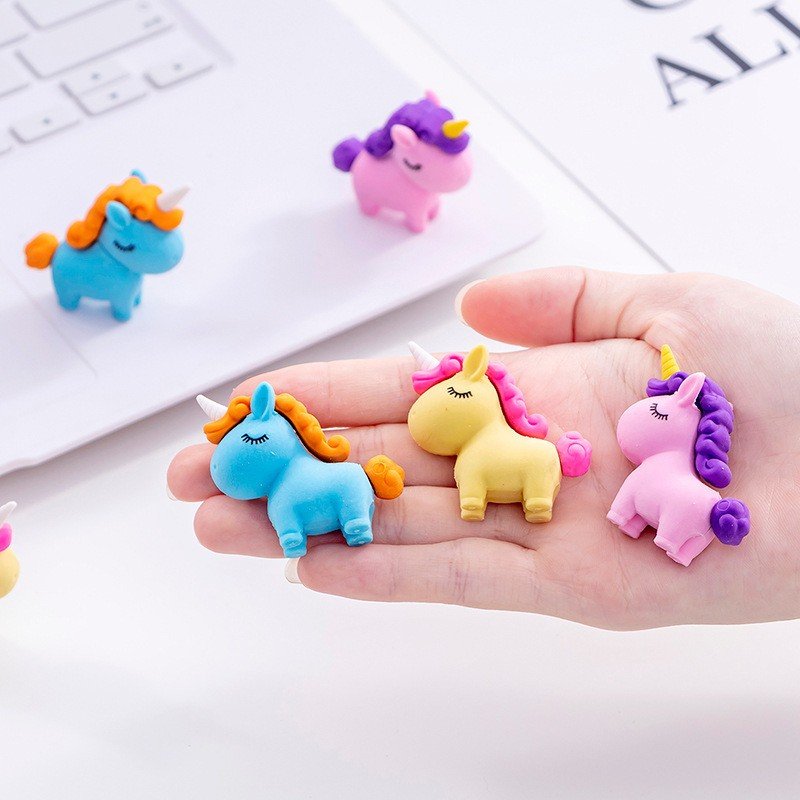 Non-toxic Children's Pencil Erasers Mini Creative Cute Unicorn Pencil Erasers Set