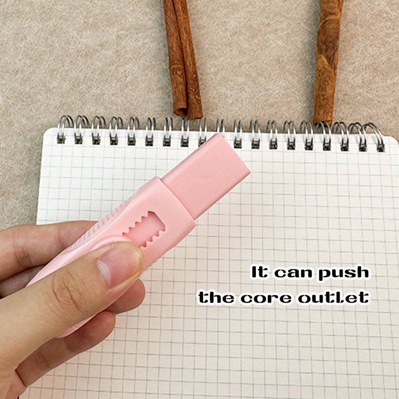 KOMI pink retractable erasers wholesale children's pencil eraser set for kids school supplies beautiful cute silgi custom logo