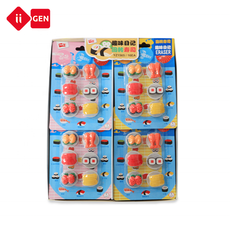 IIGEN Wholesale School Office Use Assorted susi erasers Toy Set for Kids Reward Party Favors Pencil Erasers