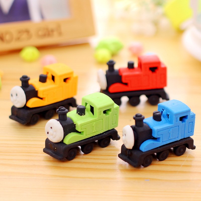 Funny Detachable Train Erasers for Boy Durable Pencil Eraser For Kids Stationery