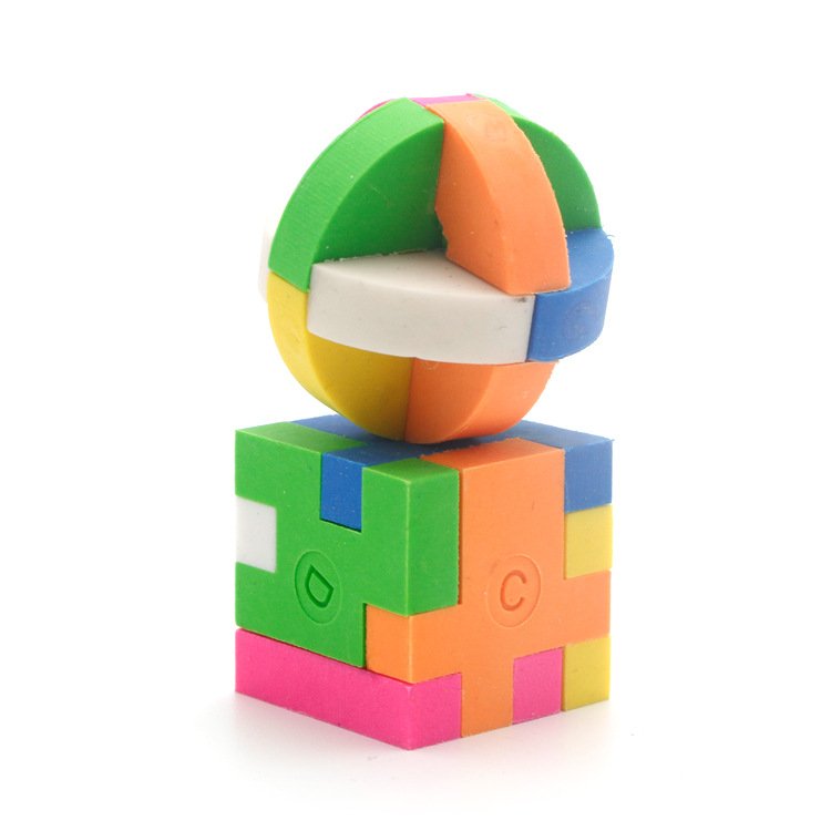 Educational Eraser Creative Assembly Rubik'S Cube Children Learning Stationery Gifts Prizes Eraser Factory Direct Sales