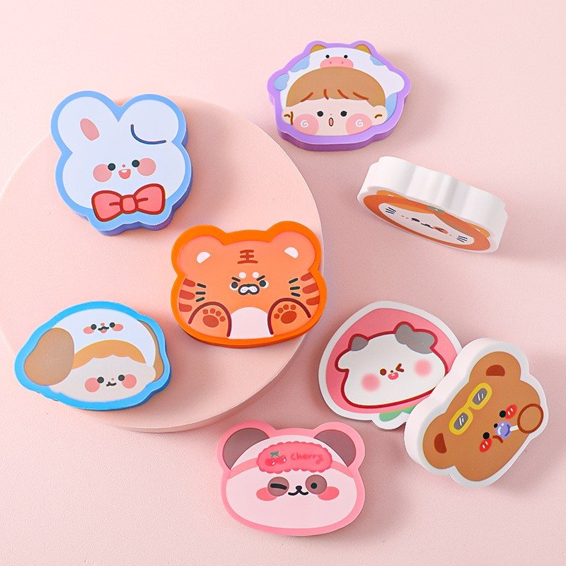 Cartoon eraser cute animal eraser children's stationery creative pencil eraser with no trace