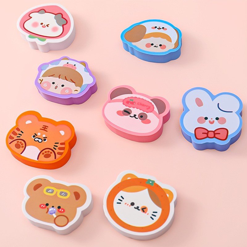 Cartoon eraser cute animal eraser children's stationery creative pencil eraser with no trace