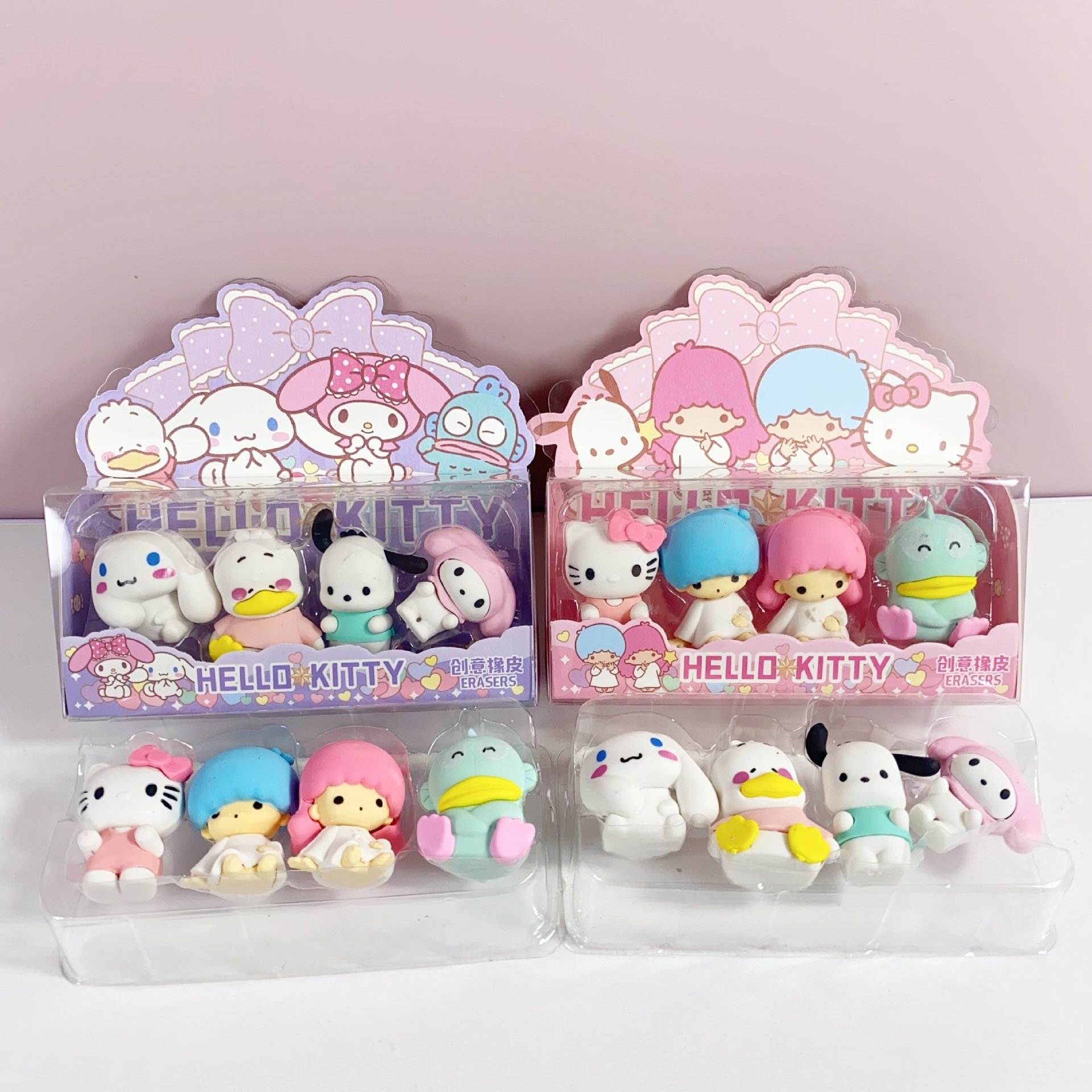 Cartoon Soft Rubber Animal Kitty Pochacco Shape Pencil Eraser For Children Cheap Wholesale School Stationery Colorful Erasers