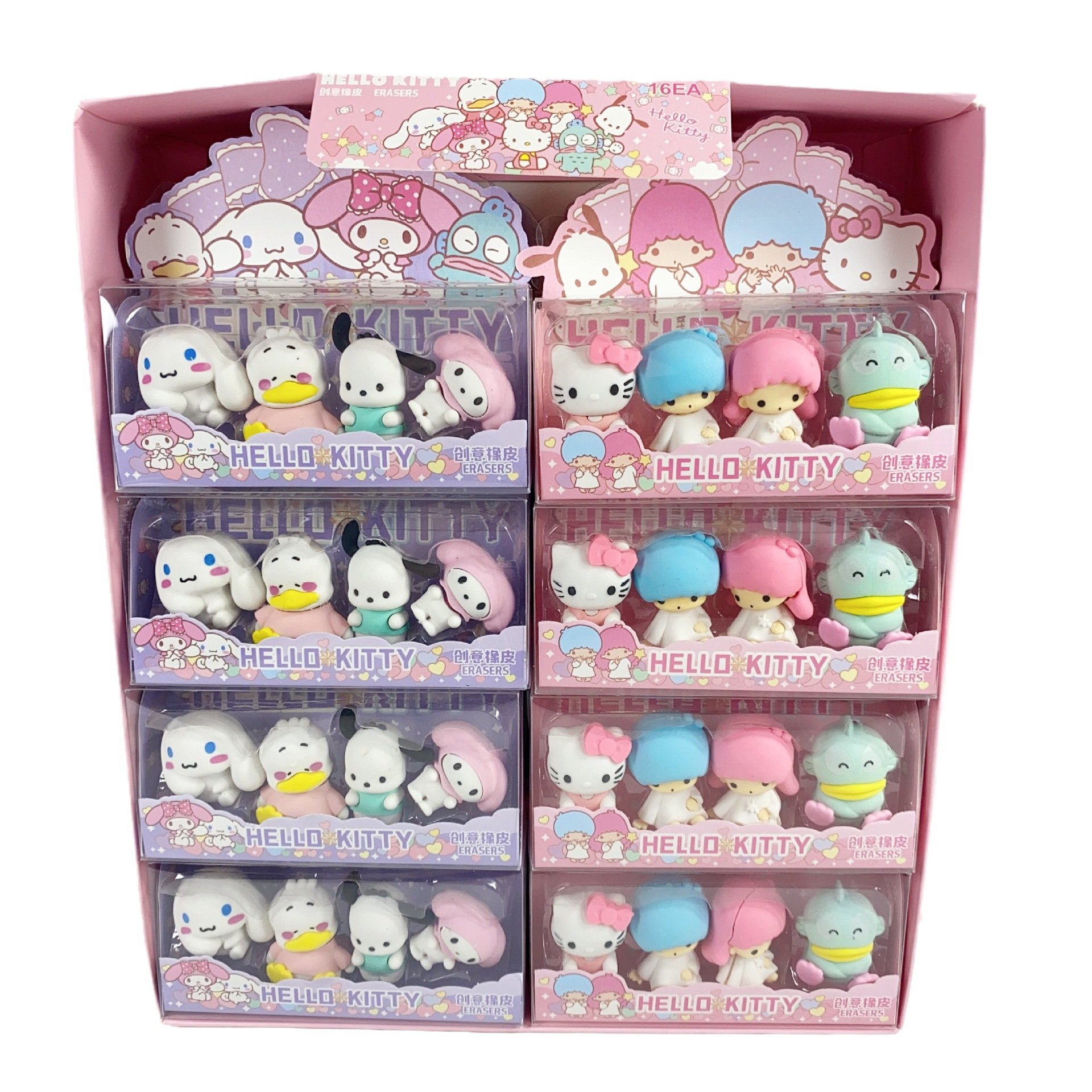 Cartoon Soft Rubber Animal Kitty Pochacco Shape Pencil Eraser For Children Cheap Wholesale School Stationery Colorful Erasers