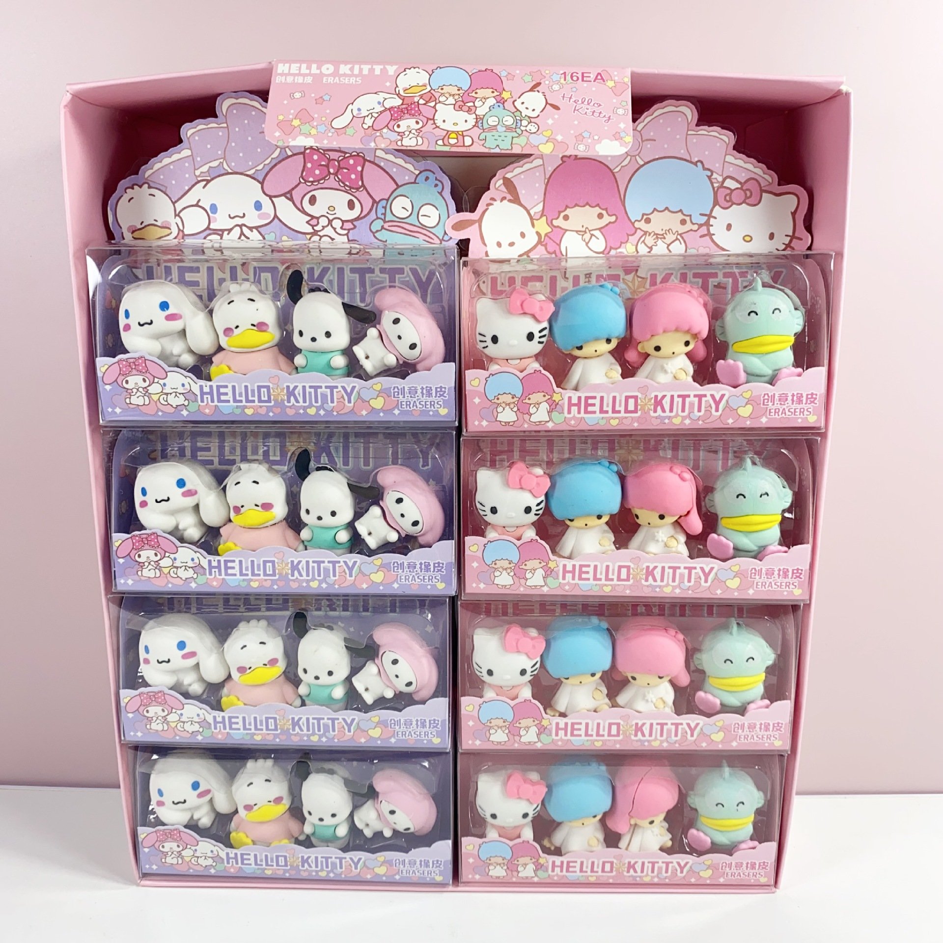 Cartoon Soft Rubber Animal Kitty Pochacco Shape Pencil Eraser For Children Cheap Wholesale School Stationery Colorful Erasers