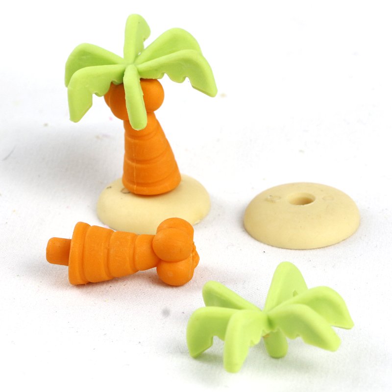 Soododo Fast Food Series Kitchen Cooking Tool Eraser Kids Stationery Set with Rubber Knife Fork Pencil Pattern Student Tool