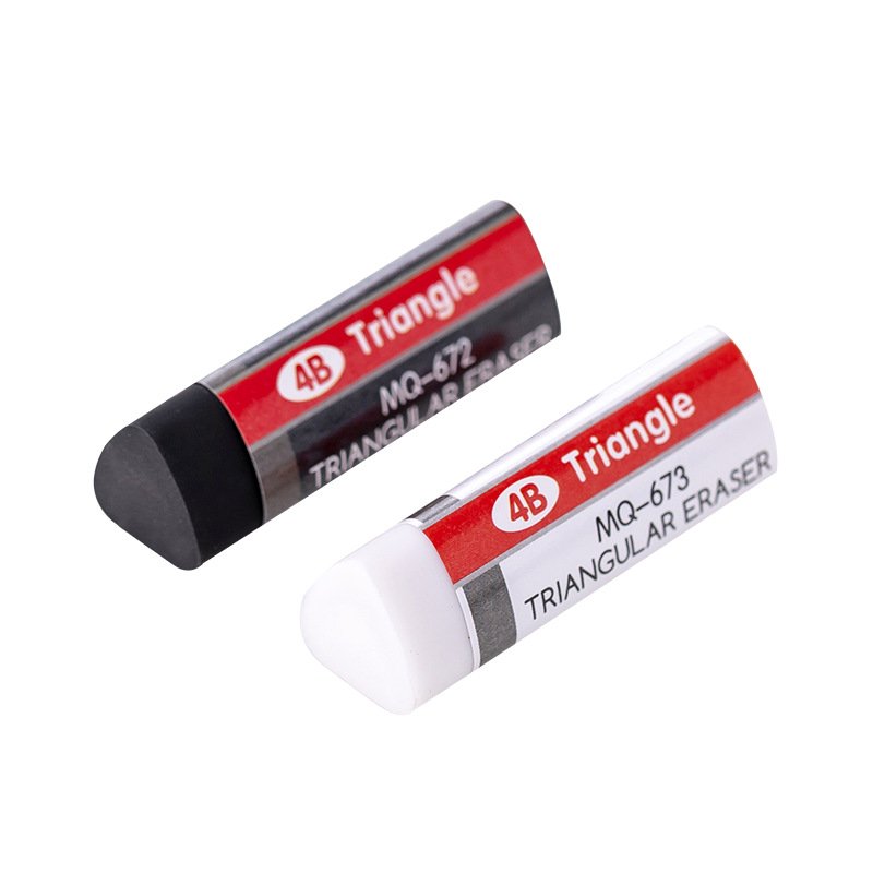 School Office Stationery Eraser Set Triangle Tube Design Pencils Eraser For Kids Productos Escolares Eraser