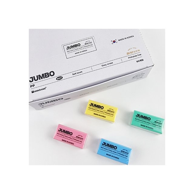 JUMBO PP Color Soft eraser Children's rubber stationery School office supplies Creative eraser Made in Korea