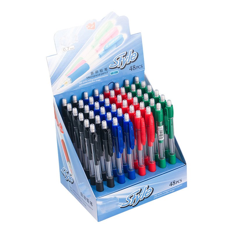 Kids Writing Plastic Eraser Pencil Custom Pastel Mechanical Pencil with Soft Rubber Grip