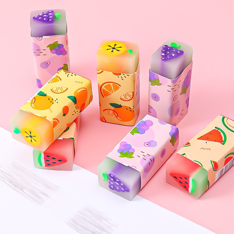 Creative Cartoon Soft Pencil Rubber Eraser School Student Exam Pencil Eraser 4B Pencil Eraser Stationery School Supplies