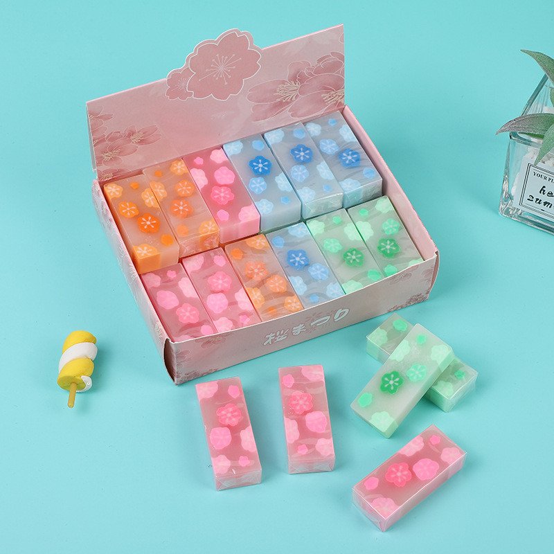 Creative Cartoon Soft Pencil Rubber Eraser School Student Exam Pencil Eraser 4B Pencil Eraser Stationery School Supplies