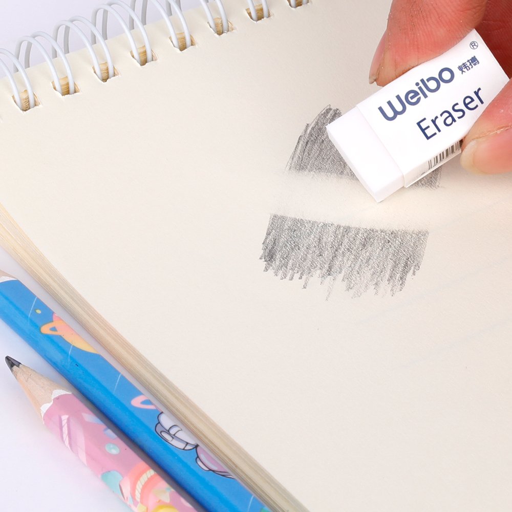 Weibo wholesale white rectangular 40 eraser children's drawing writing pencil erasers leave no marks student stationery prizes