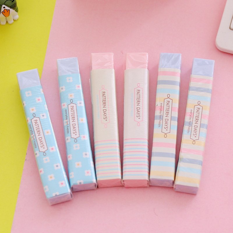 Color Strips of Stationery Erasers Children Prize Pencil Eraser Large Erasers