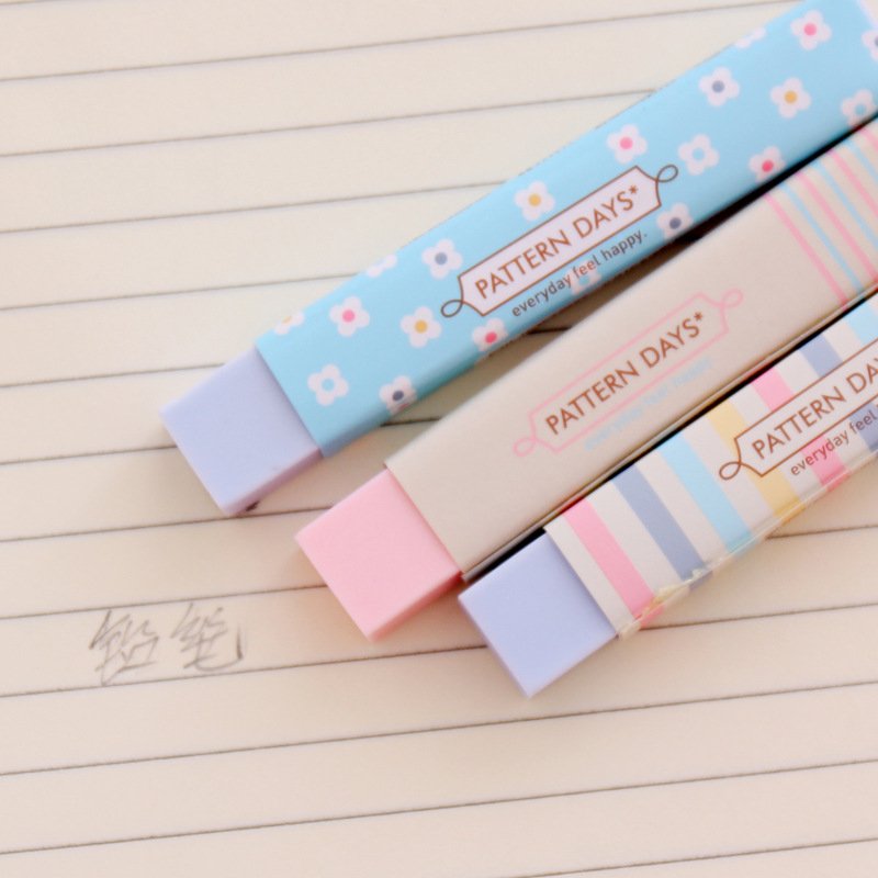 Color Strips of Stationery Erasers Children Prize Pencil Eraser Large Erasers