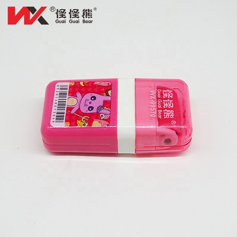 Pink color Roller Eraser children pencil Eraser kids set draw School student examination to use stationery Eraser