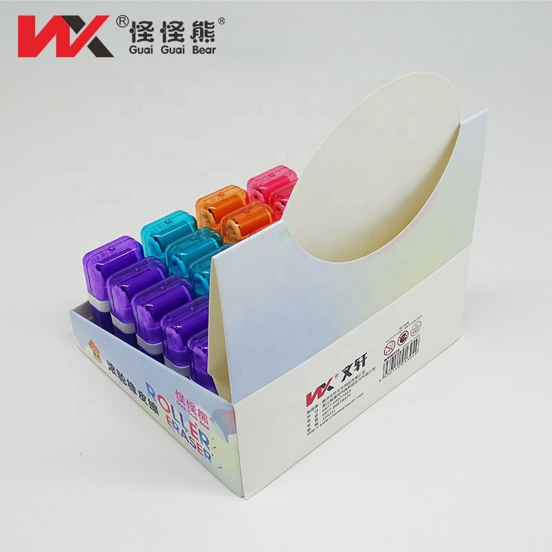 Pink color Roller Eraser children pencil Eraser kids set draw School student examination to use stationery Eraser