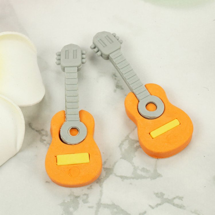 Manufacturers Direct Sales Rubber Piano Rock Drum Guitar Shape Music Equipment Eraser Children'S Gift Wholesale