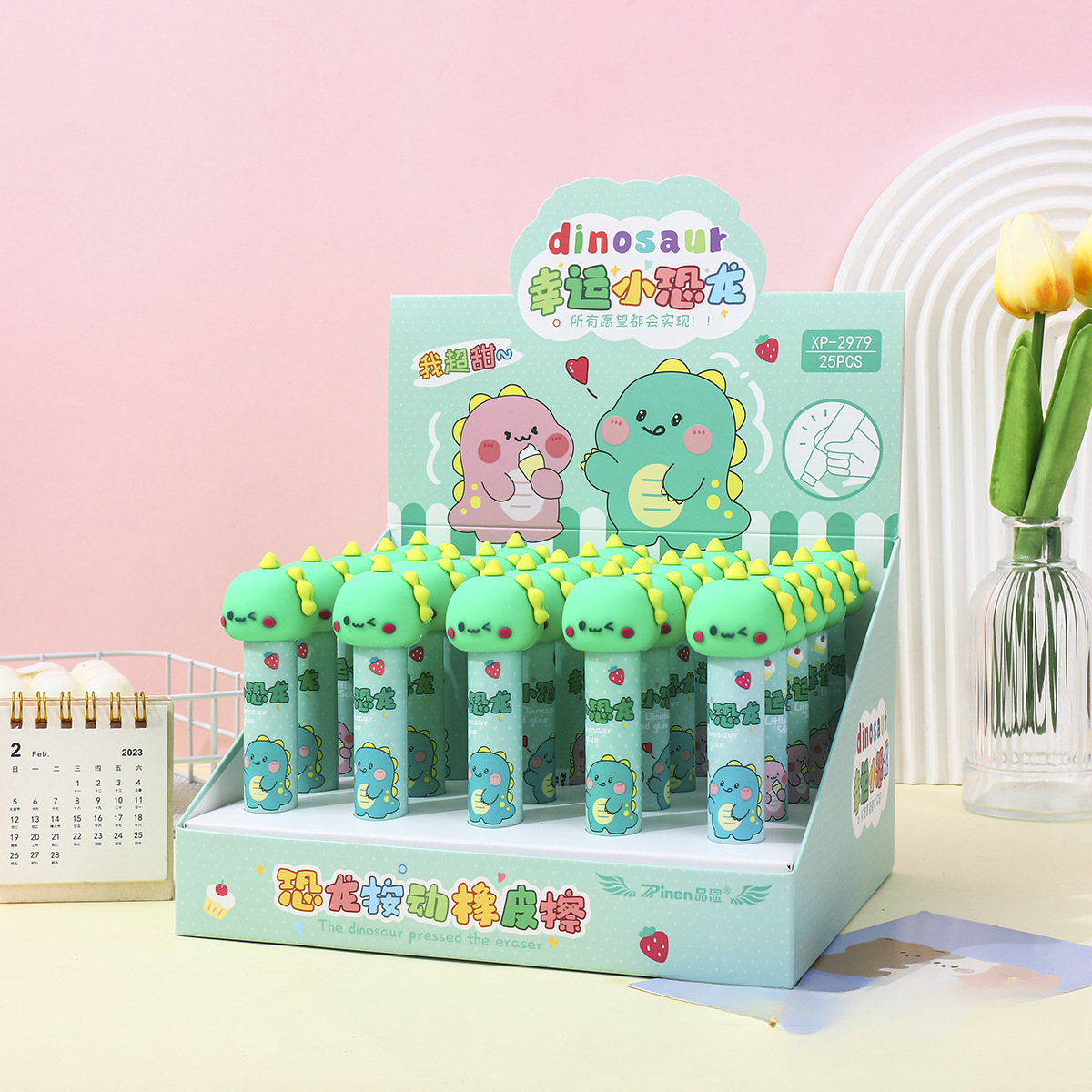School Stationery Telescopic Eraser Cartoon Animal Shaped Children's Eraser Pencil Font Cutaway Stationery Supplies