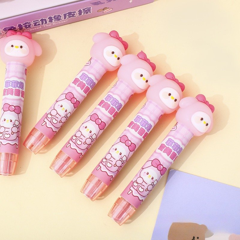 School Stationery Telescopic Eraser Cartoon Animal Shaped Children's Eraser Pencil Font Cutaway Stationery Supplies
