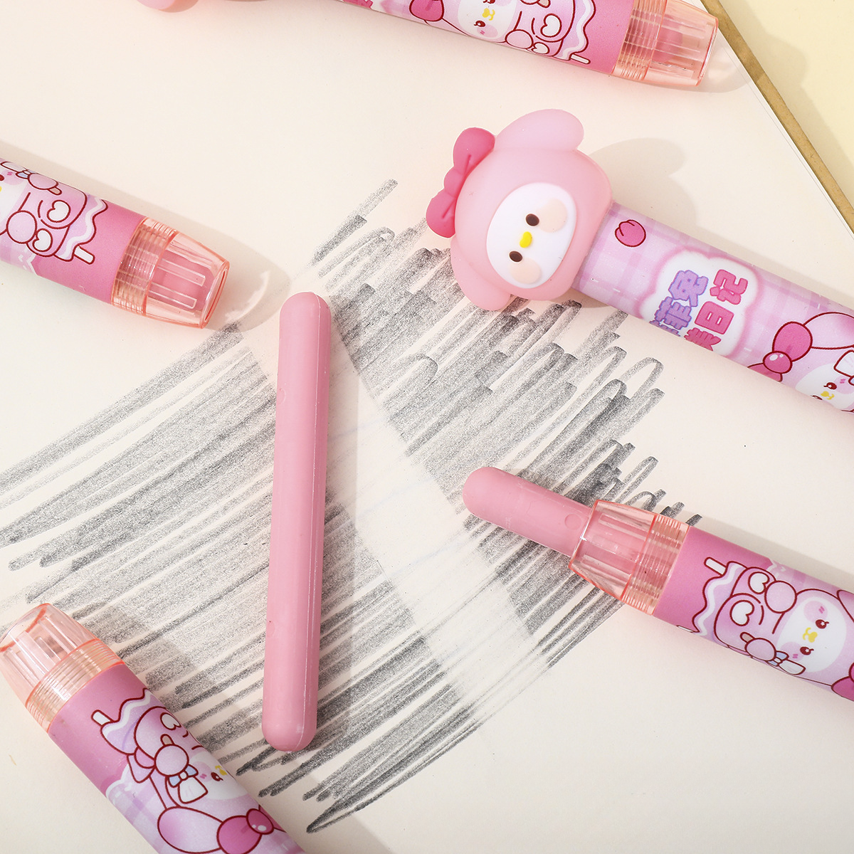 School Stationery Telescopic Eraser Cartoon Animal Shaped Children's Eraser Pencil Font Cutaway Stationery Supplies