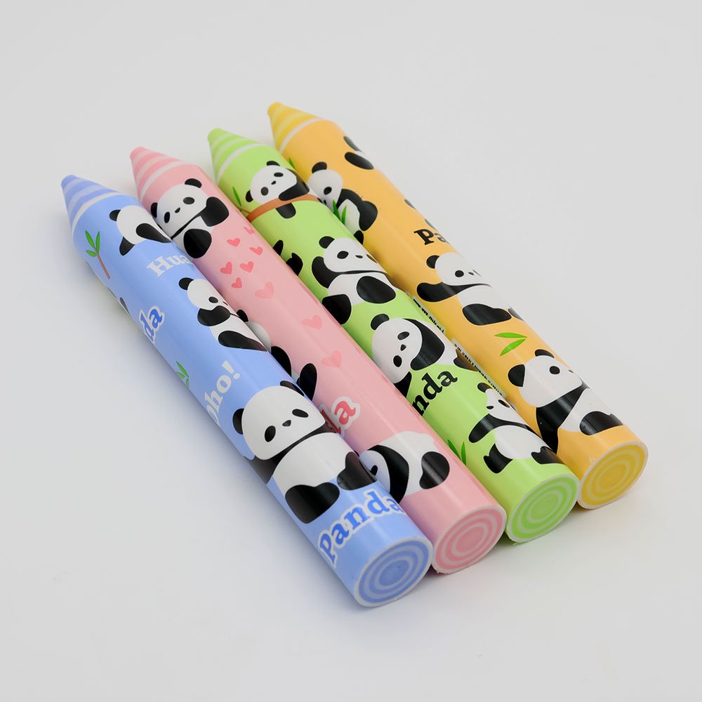Customization kawaii stationery Cute Panda pencil Colored pen shape Eraser for Children Cartoon Student Supplies School Factory