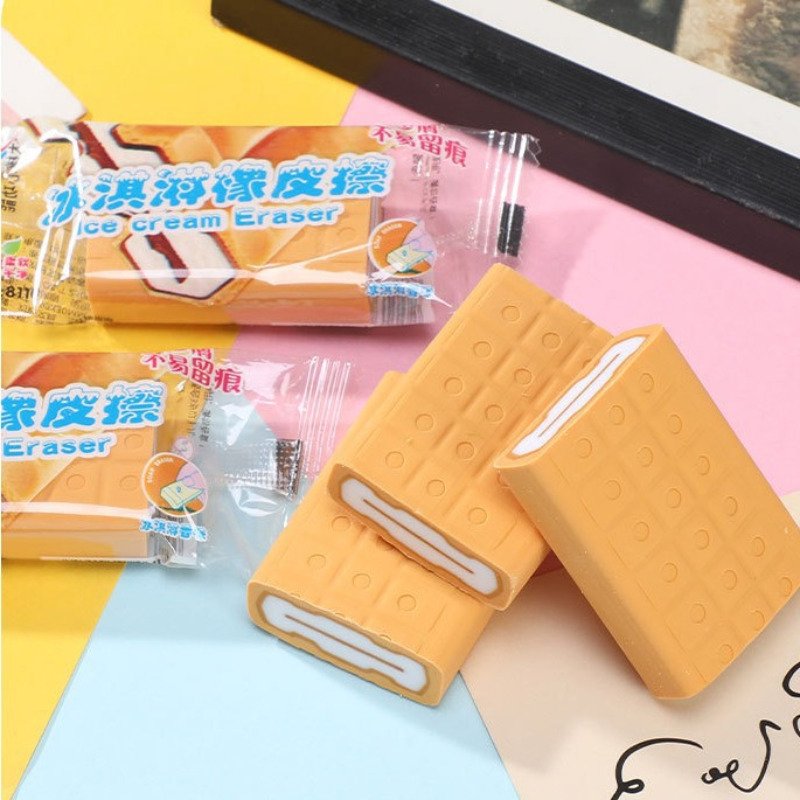 Creative eraser ice cream eraser stationery Office student stationery wholesale Korea Kid toy stationary funny erasers