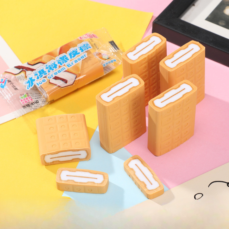 Creative eraser ice cream eraser stationery Office student stationery wholesale Korea Kid toy stationary funny erasers