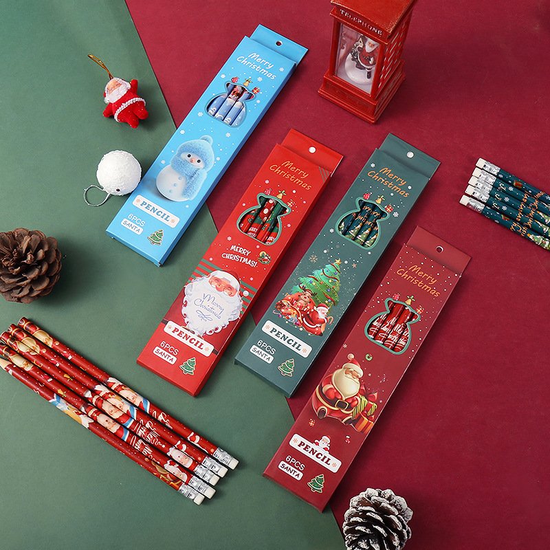 Wooden Hb Pencil With Eraser 6pcs Pack Nataraj Hb Pencil Original Christmas Gifts Pencils For Children