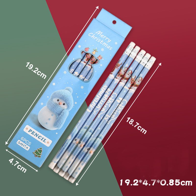 Wooden Hb Pencil With Eraser 6pcs Pack Nataraj Hb Pencil Original Christmas Gifts Pencils For Children