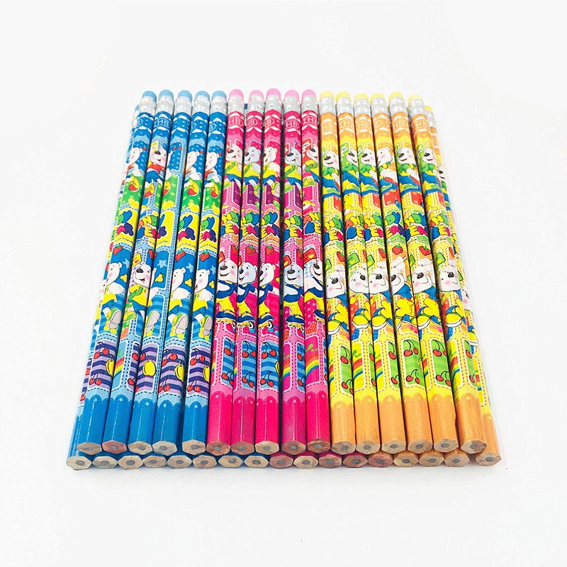 Kids Graphite Pencil Custom Cheap HB Woodcased Pencils With Eraser