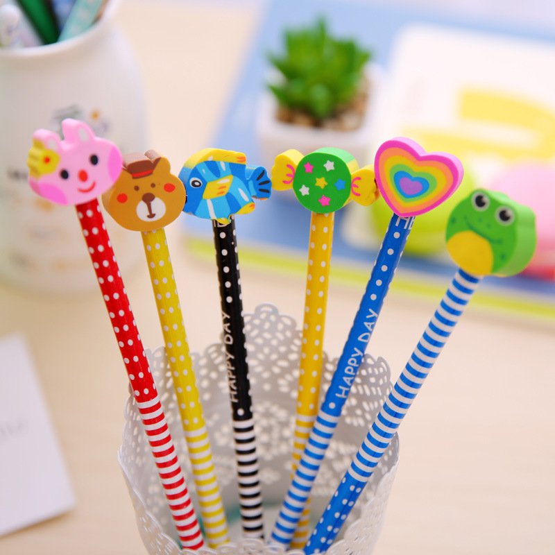 Wholesale learning supplies primary school students HB pencil with eraser children's pencil manufacturer direct sales