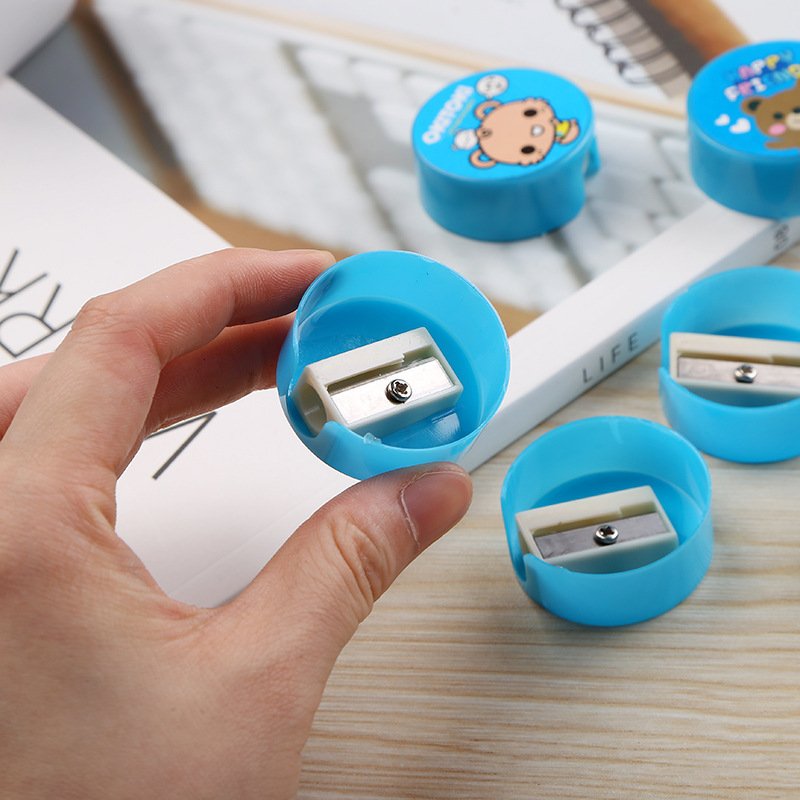 Cartoon Light Plate Pencil Sharpener Elementary School Students Male Female Children's Pencil Sharpener Loose Pencil Function