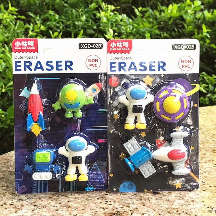 Creative cartoon Children's space modeling rubber suit cute detachable eraser stationery gift for school students