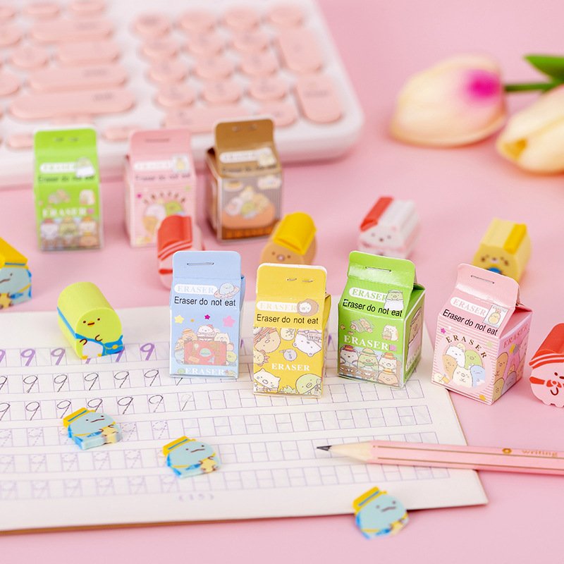 MB1 Stationery School Supplies For Girls Cute Animal Eraser Kids Students Rubber For Art Painting Pencil Shaped Eraser