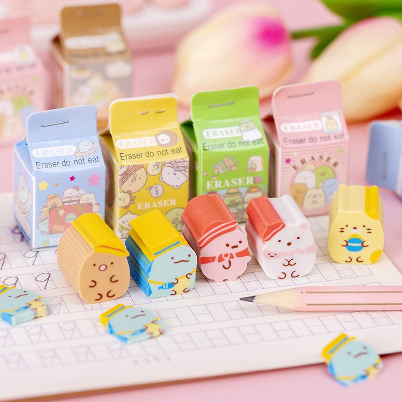 MB1 Stationery School Supplies For Girls Cute Animal Eraser Kids Students Rubber For Art Painting Pencil Shaped Eraser