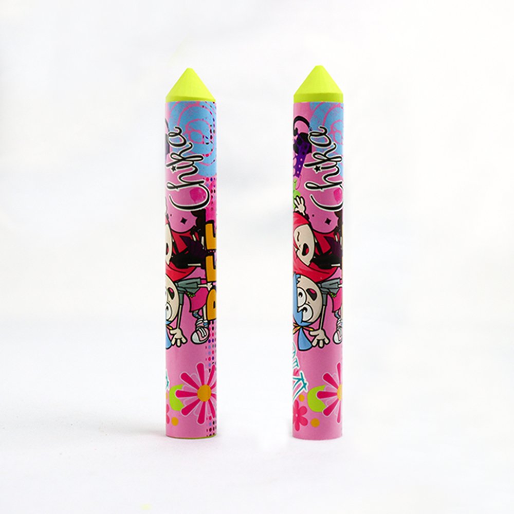 Customized Logo School Stationery TPR Eraser Cylinder Shape Paper sleeve Packing Eraser for Kid