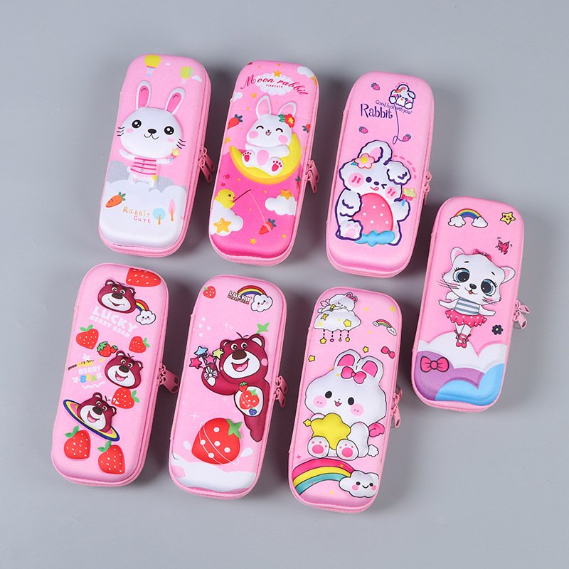 Hot-selling cute 3D three-dimensional pencil case primary school cartoon waterproof anti-fall large capacity pencil pen bag