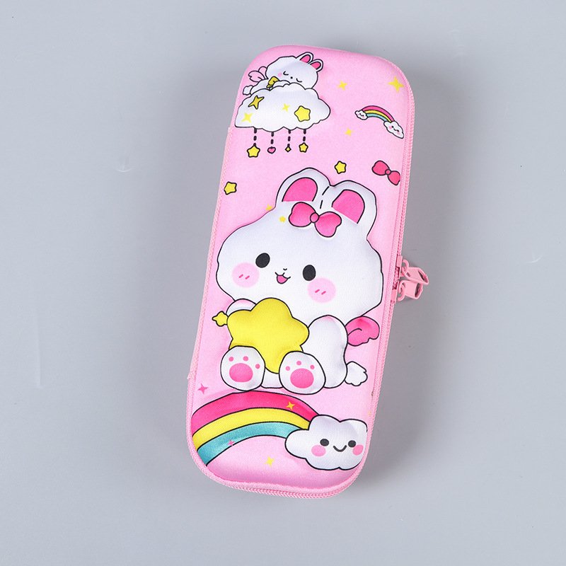 Hot-selling cute 3D three-dimensional pencil case primary school cartoon waterproof anti-fall large capacity pencil pen bag