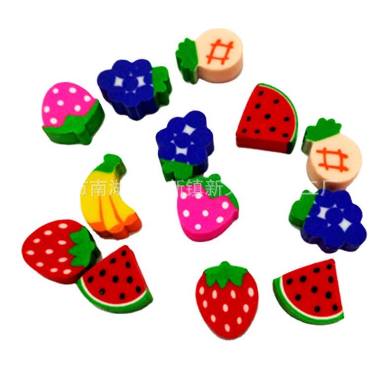 Fruit Eraser Children's school supplies custom mini Cheap Fruit Animal eraser