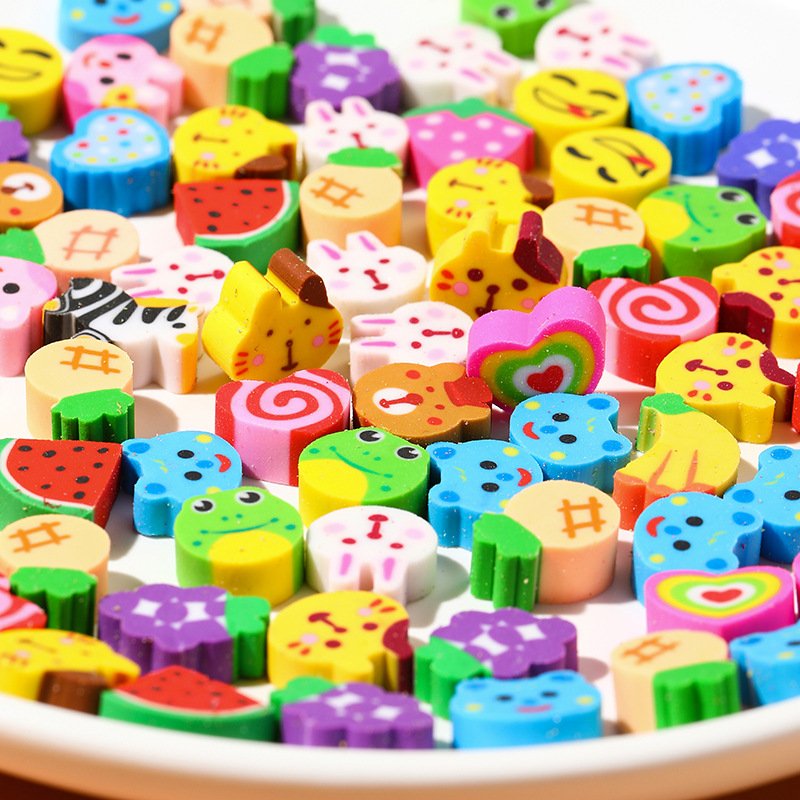 Fruit Eraser Children's school supplies custom mini Cheap Fruit Animal eraser