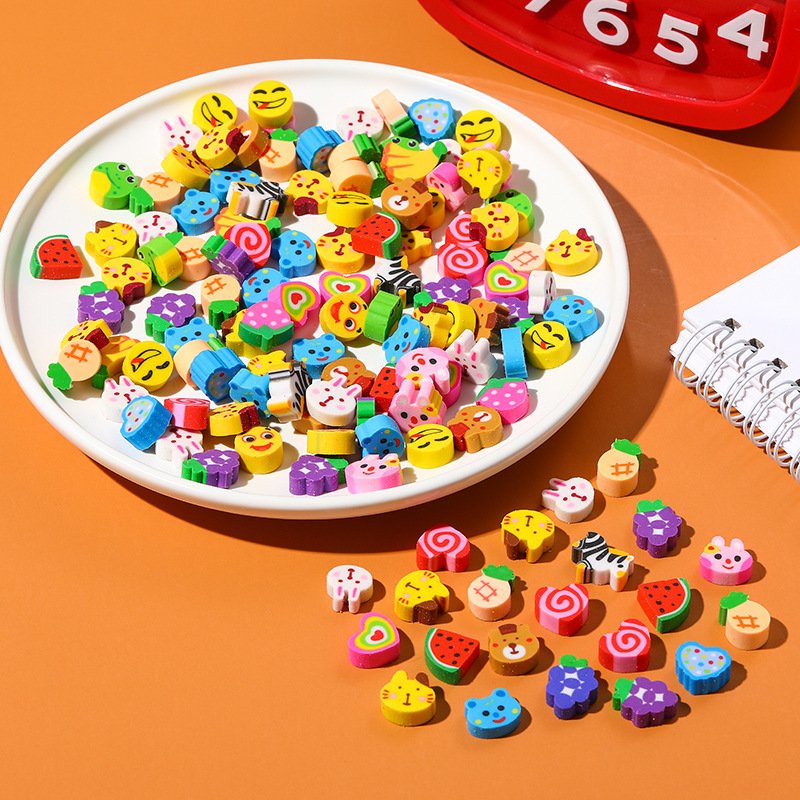 Fruit Eraser Children's school supplies custom mini Cheap Fruit Animal eraser